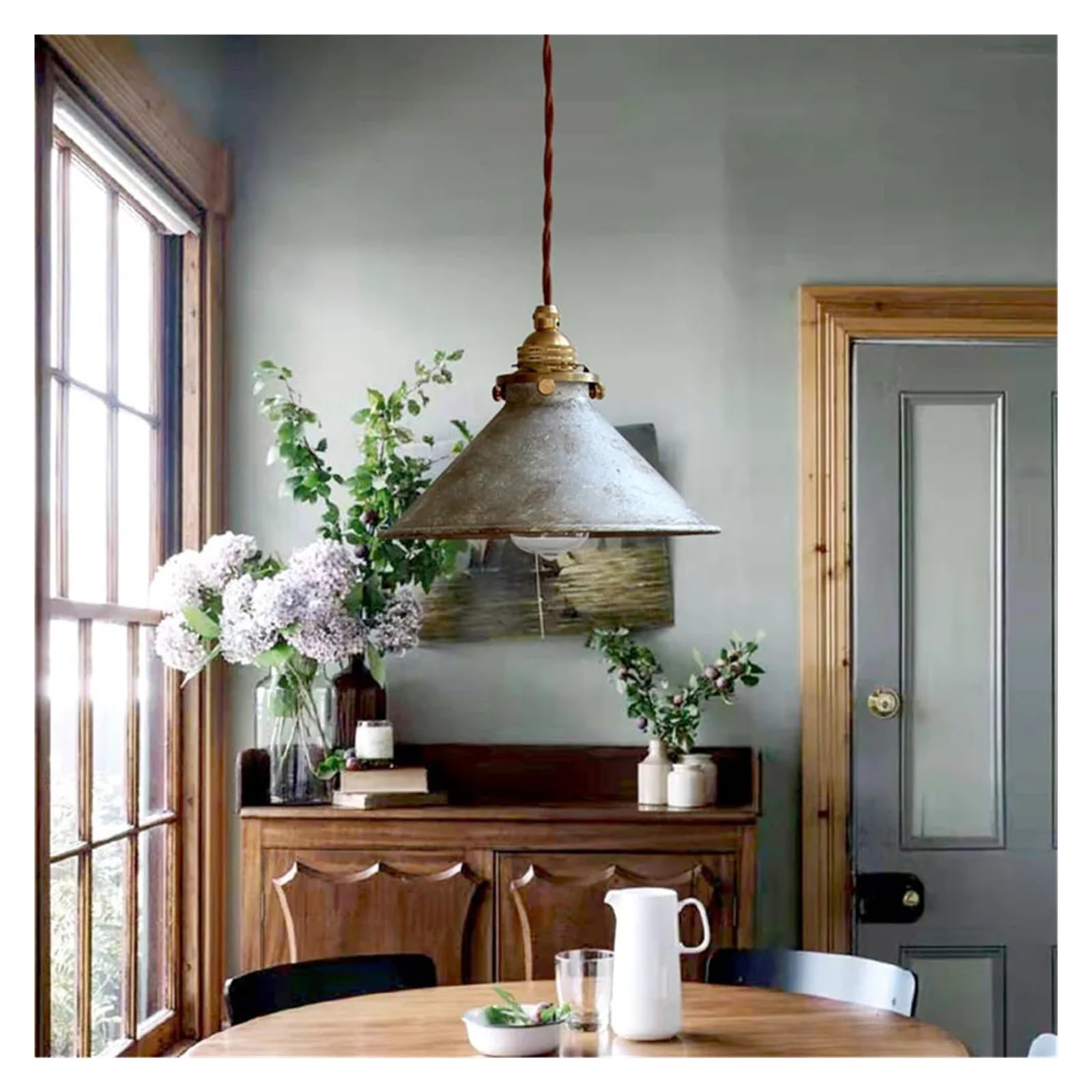Industrial Pendant Light Loft Suspension Luminaire Iron Old Hanging Ceiling Lamps Compatible with Kitchen Living Room Home Decor
