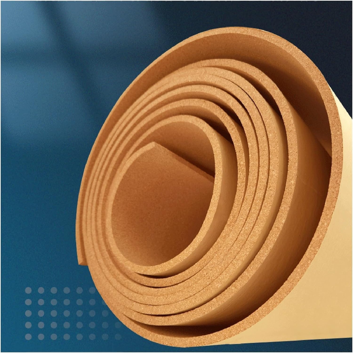 Rouleau de feuille de liège naturel de qualité supérieure de 6 mm d'épaisseur, idéal pour la décoration murale de tableau d'affichage et les travaux manuels, 1,22 x 4,10 m, durable et polyvalent, pour