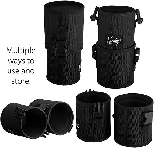 Miniatura 3 de Nanshy Soporte para brochas de maquillaje de viaje con tapa, grande, estuche para brochas de maquillaje para MUA - Bolsa organizadora de brochas de