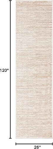 Vista 265 de SAFAVIEH Vision Collection VSN606F - Tapete de 6 pies x 9 pies, crema, moderno, ombré, no desprende pelo, fácil cuidado, para zonas de alto tráfico