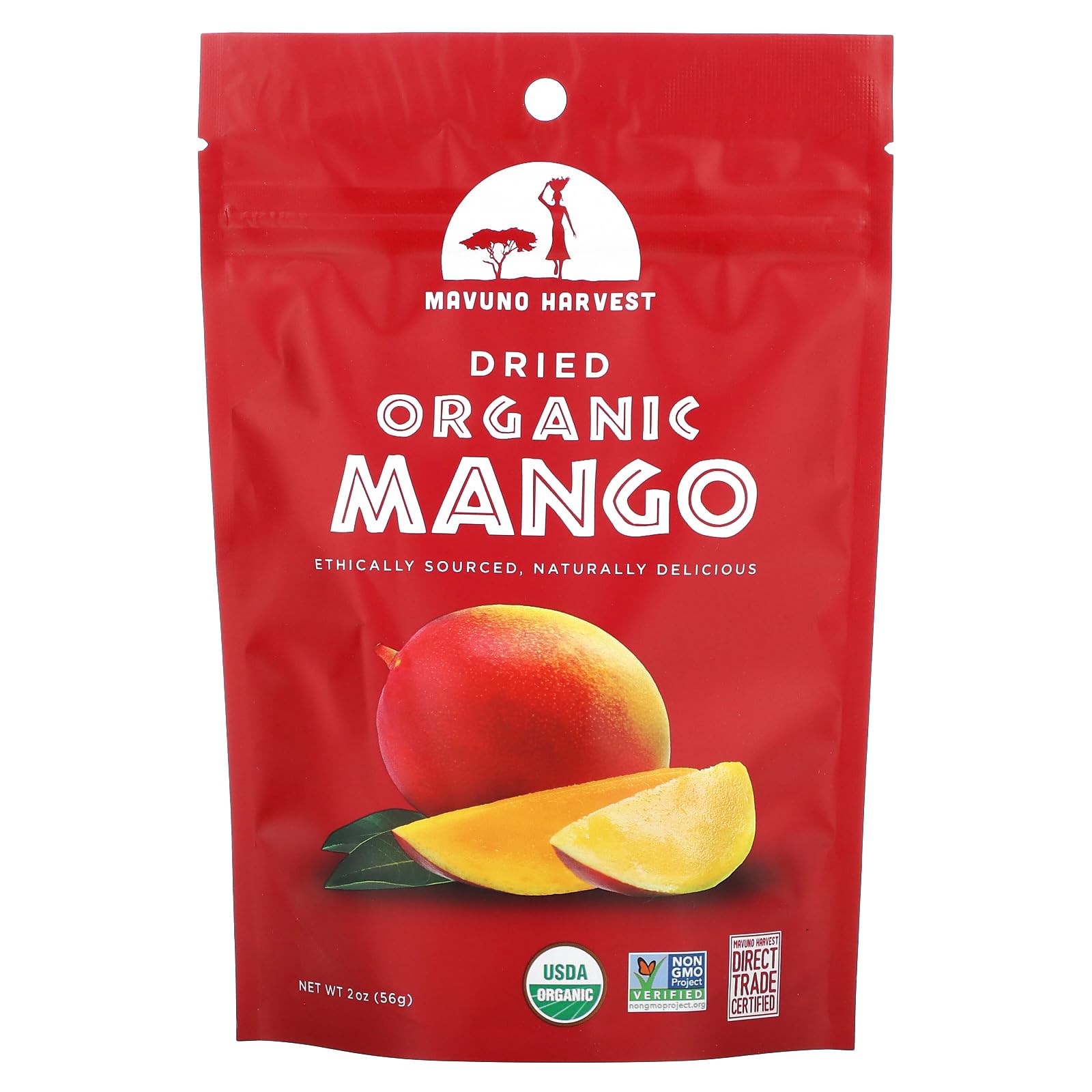 Mavuno Harvest Dried Mango, Organic, 2 oz