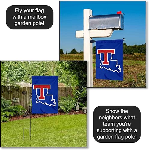 Miniatura 4 de College Flags & Banners Co. Bandera de jardín con logotipo de Louisiana Tech Bulldogs