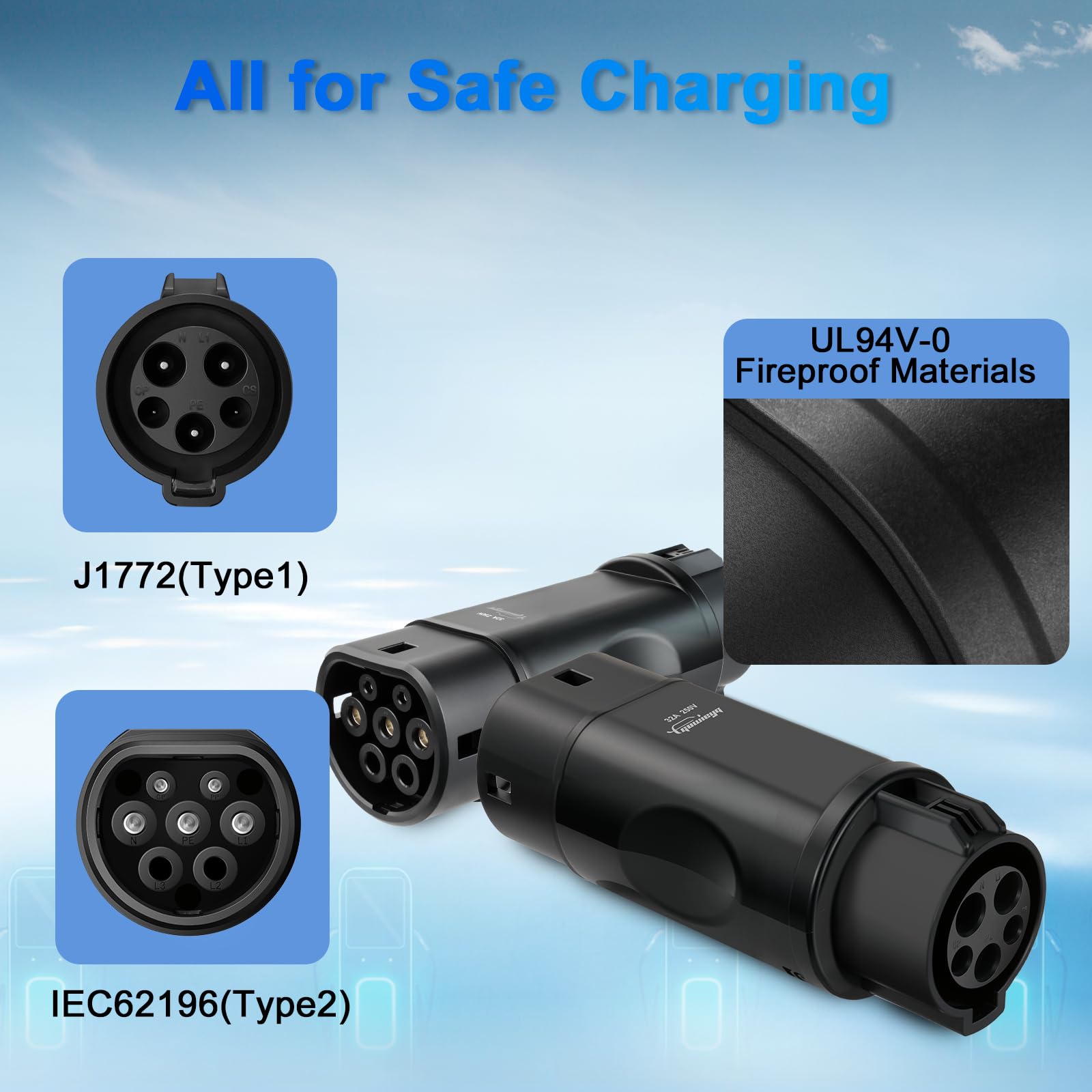 アクセサリー GUWIEYG EV CHARGER ADAPTOR Amazon.co.jp: GUWIEYG EV充電器コネクタータイプ1からタイプ2