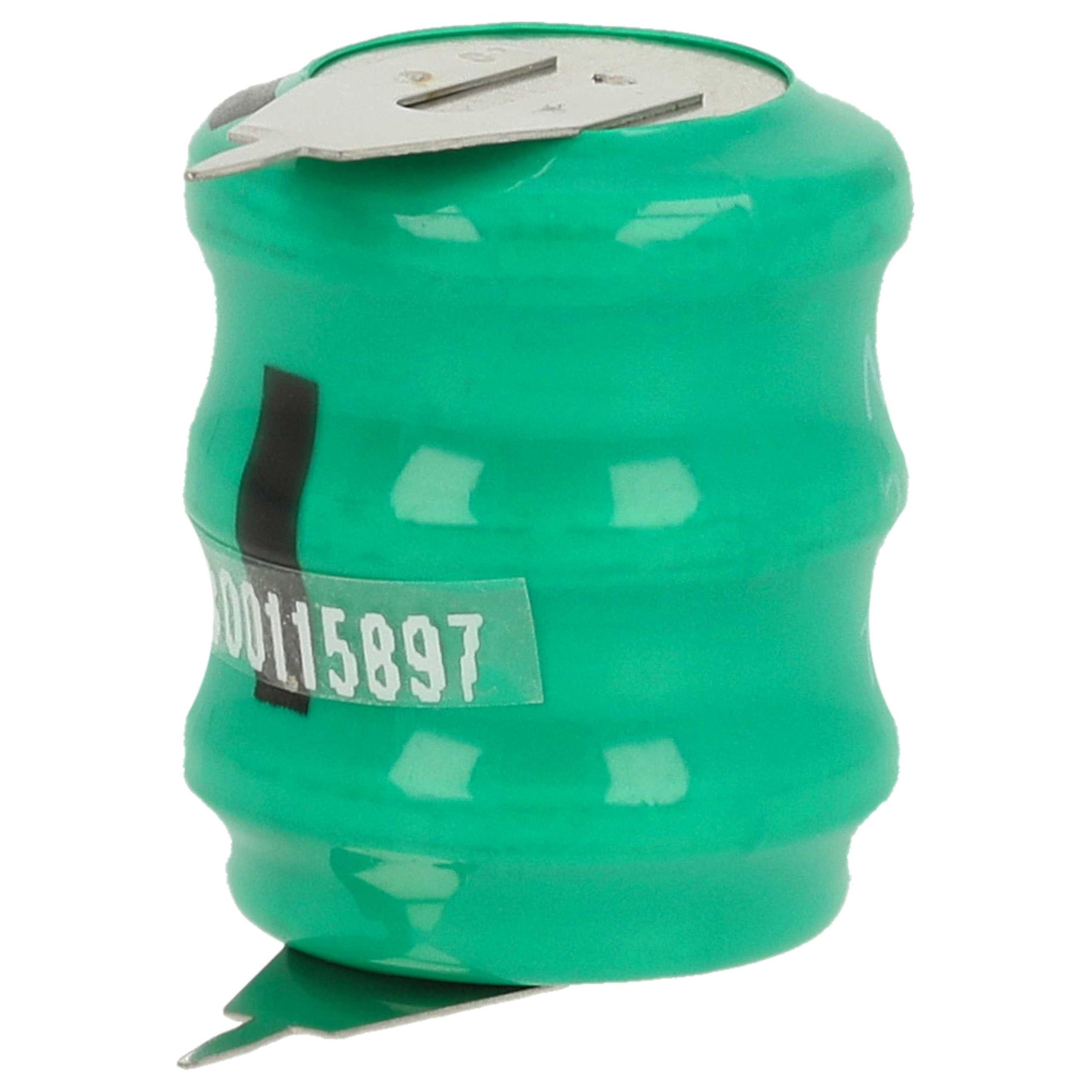 vhbw 5x NiMH Batteria a bottone di ricambio 2 pin tipo 3/V80H 80mAh 3,6V compatibile con batterie compatibile con modellismo, luci solari ecc.