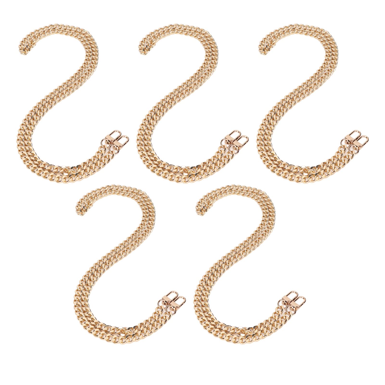 Catena per cordoli Creazione di gioielli Catena a maglie intrecciate artigianali in metallo antiruggine premium per collane fai da te Bracciali Materiale ferro 1,2 m 5 pezz