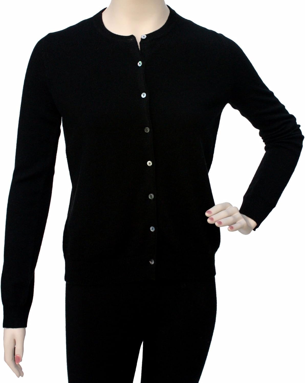 Cashmere Boutique 100% Pure Cashmere Women Cardigan Sweater - Round Neck, Long Sleeve, Button Down, Soft and Warm Sweater - Image 6