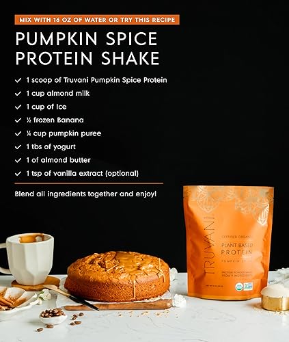 Miniatura 95 de TRUVANI – Polvo de proteína a base de plantas – Proteína orgánica certificada USDA en polvo, vegano, sin OMG, sin gluten