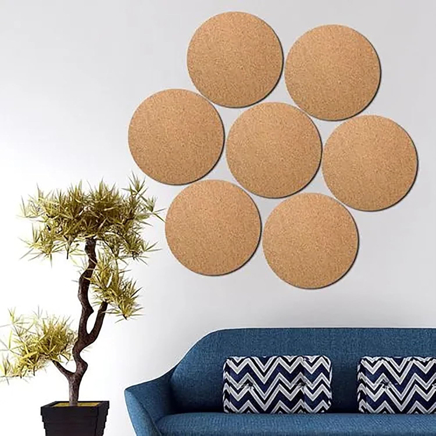 Cork Roll, Cork Board for Wall, Cork Sheet, Cork Floor Tiles, Sound Insulation, 1/3" 1/4" Thick, for DIY Supplies Board Corner Wall Line, Brown(Color:Thick 8mm,Size:1mx2.5m(3.3ftx8.2ft))