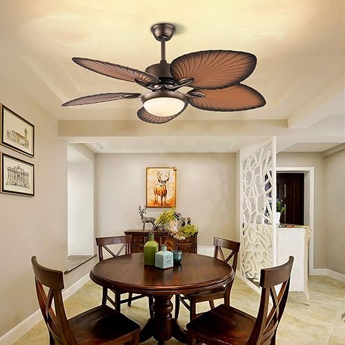Miniatura 2 de Ventilador de techo de granja de 52 pulgadas Breeze Tropical Coastal Outdoor Ventilador de techo con luz LED control remoto aceite bronce cepillado