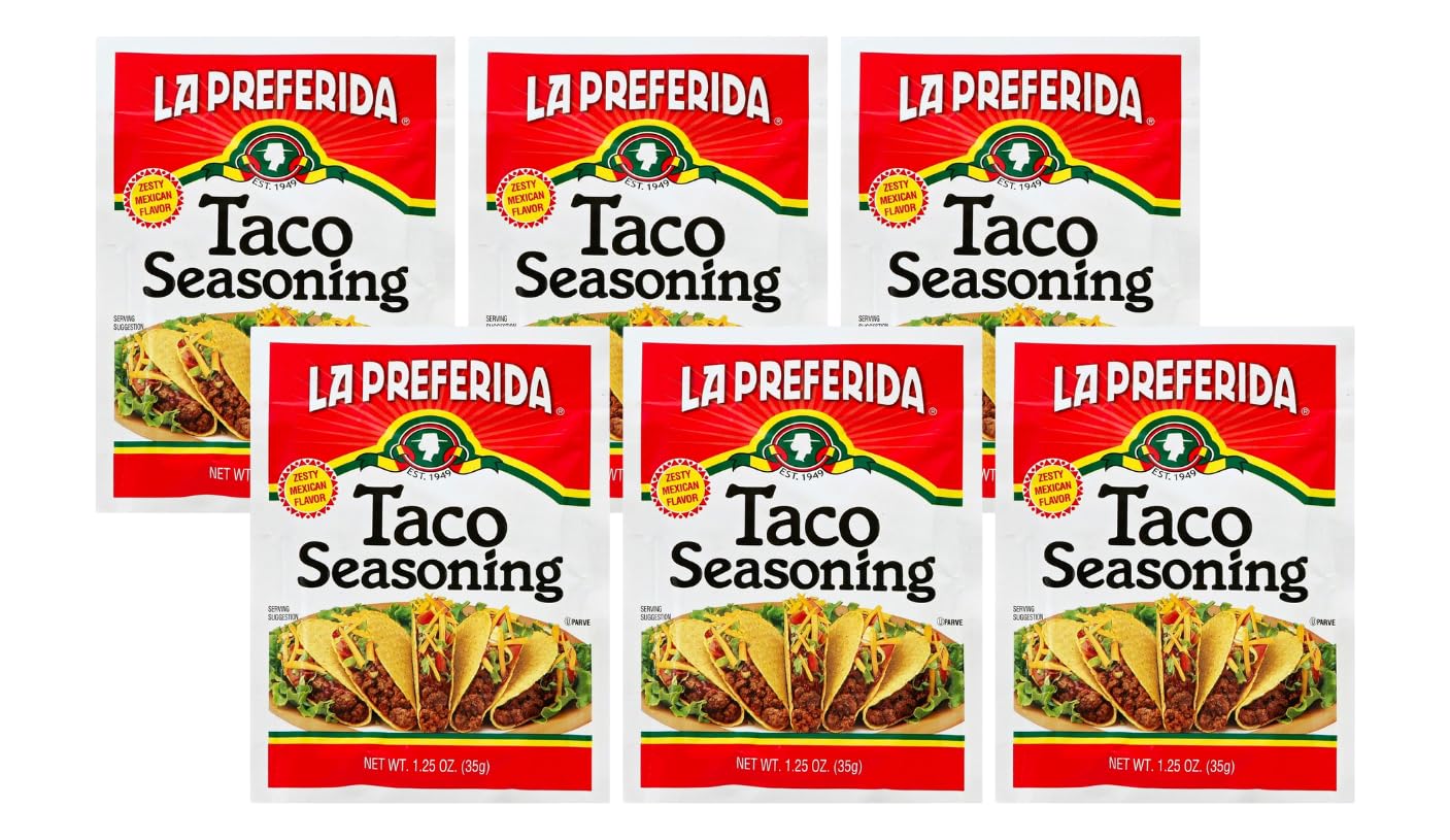 La Preferida Taco Seasoning, 1.25 OZ-6 pack