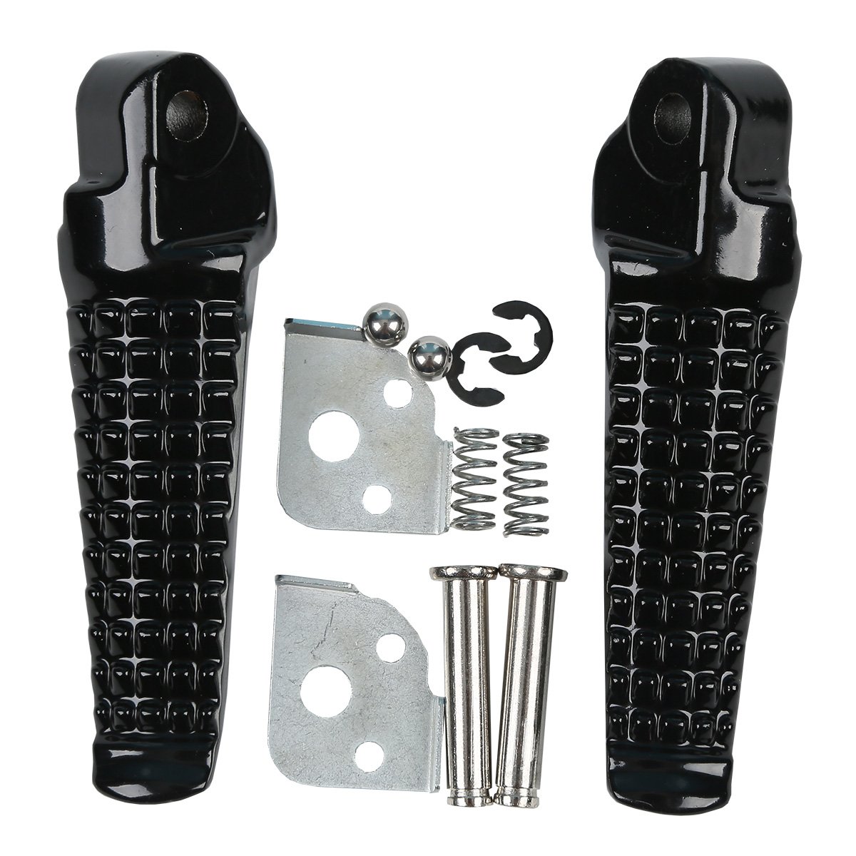TCT-MOTORPARTS Black Rear Footrests Foot Pegs Fits for Suzuki GSXR 600/750 DR-Z400SM GSF600 TL1000R SV650