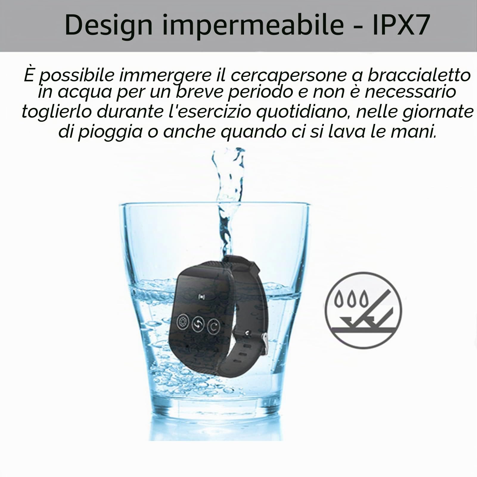 Cercapersone da Polso Wireless, 433,92 MHz di Pulsanti di Chiamata per Caregiver, di Cercapersone per Ristorante Impermeabile IPX7 in Cercapersone per Infermiere (3 per 1)