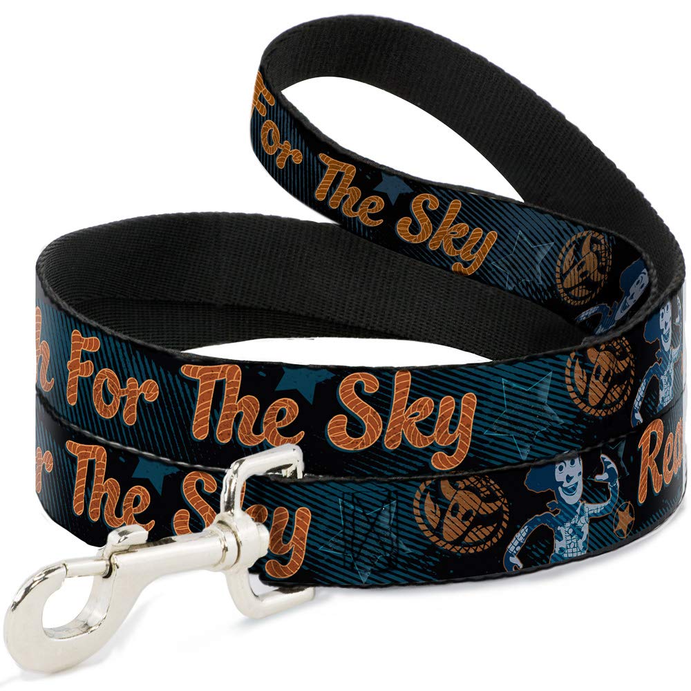 Laisse de chien Disney Woody Buckle Down imprimé denim bleu accessoire de promenade 2,5 cm