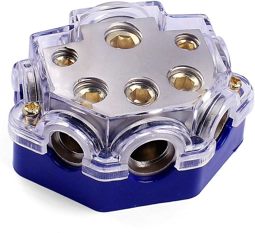 Ditribution Block 0/2/4 Gauge in 2/4/8 Gauge Out Power Distribution Block 1 in 5 Ways Out Amp Power Ground Distribution Blocks (1 in 5 Out)
