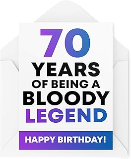 Funny Milestone 70th Birthday Cards Birthday Greeting Card for Him Her Grandparents Mum Dad Brother Sister Humour Sarcasm ...