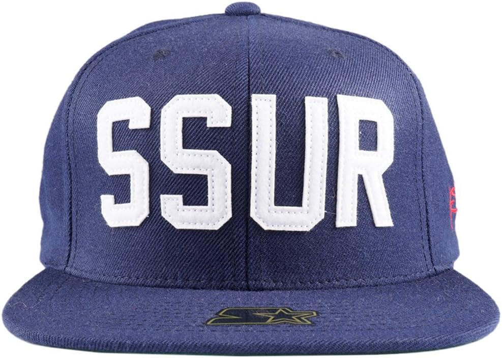 SSUR Starter Snapback 6 Panel Hat Navy Adjustable
