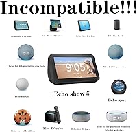 Vista 3 de Cable de alimentación blanco de 21 W para Echo Show 5 3ª generación 2023, Echo Show 1ª generación, Echo 1ª/2ª generación, cargador adaptador