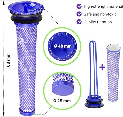 Miniatura 4 de Juego de 3 filtros de repuesto para filtros Dson DC58, DC59, V6, V7, V8  Dson de repuesto para filtros de repuesto para aspiradoras DsonDson