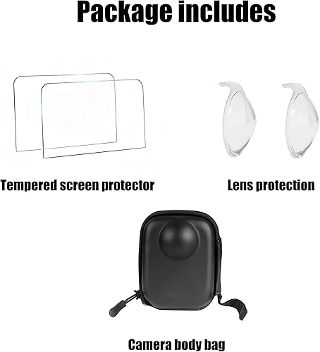 Miniatura 5 de PellKing Protectores de lente para DJI Osmo 360, protector de lente con funda de cámara y protector de pantalla, kit de accesorios para cámara