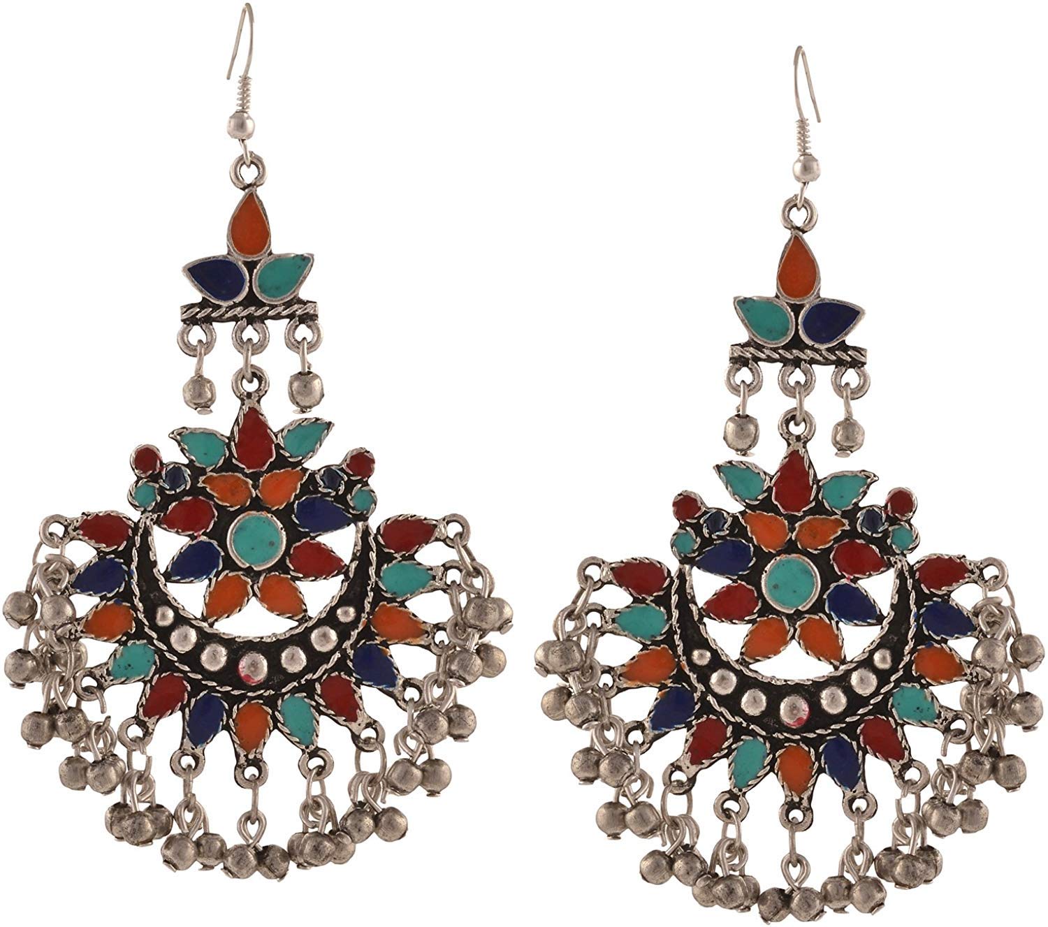 See full amazon price history chart for Zephyrr Fashion Multicolor Oxidized Silver Afghani Tribal Dangle & Drop Earring For Women and Girls Zephyrr Fashion Multicolor Oxidized Silver Afghani Tribal Dangle & Drop Earring For Women and Girls (B06XBP6889) Amazon Price History, Amazon Price Tracker
