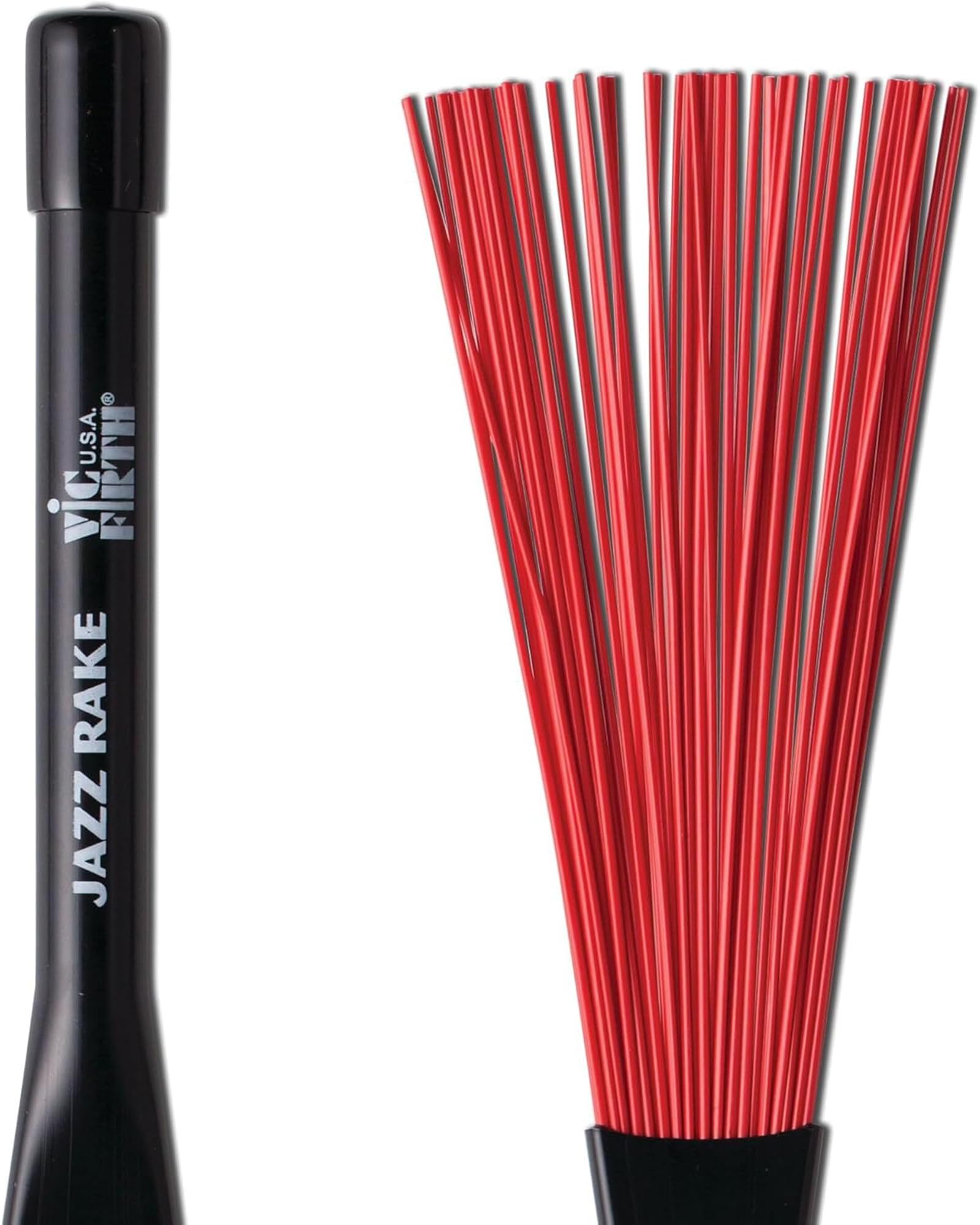 Vic Firth BJR Jazz Rake Brush - Red Plastic
