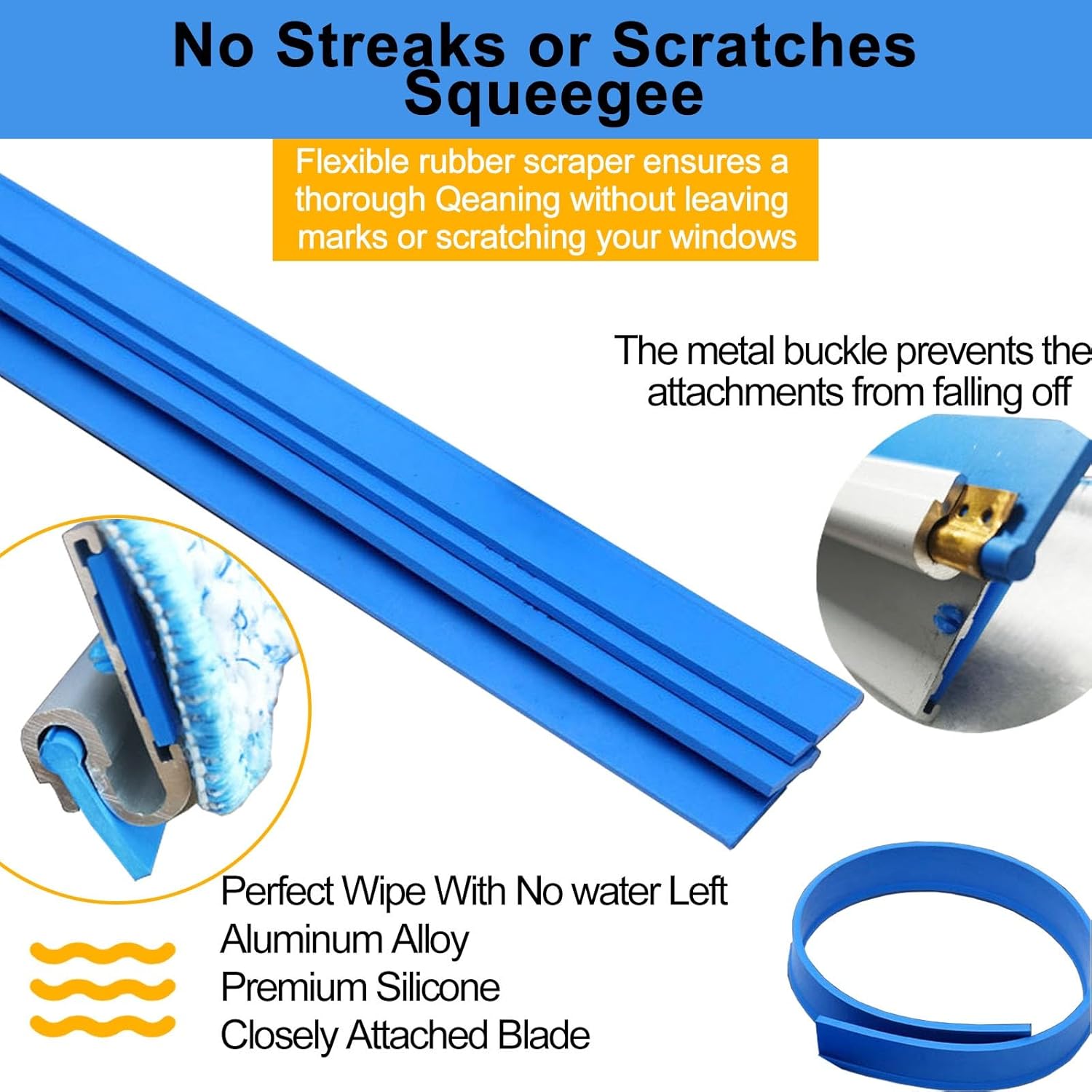 YXXSDP Window Cleaner Tool for High Windows Outside, Extendable Window Cleaning Pole for Car Windshield/Conservatory Roof, Telescoping Window Washing Equipment Highest Rated(1-5.7m/3.3-18.7ft)