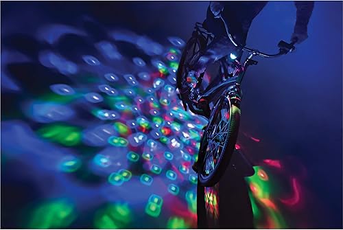 Miniatura 2 de Brightz CruzinBrightz - Luz LED de bicicleta para fiesta de discoteca, tricolor, patrones de color parpadeantes, luz de bicicleta para montar por la