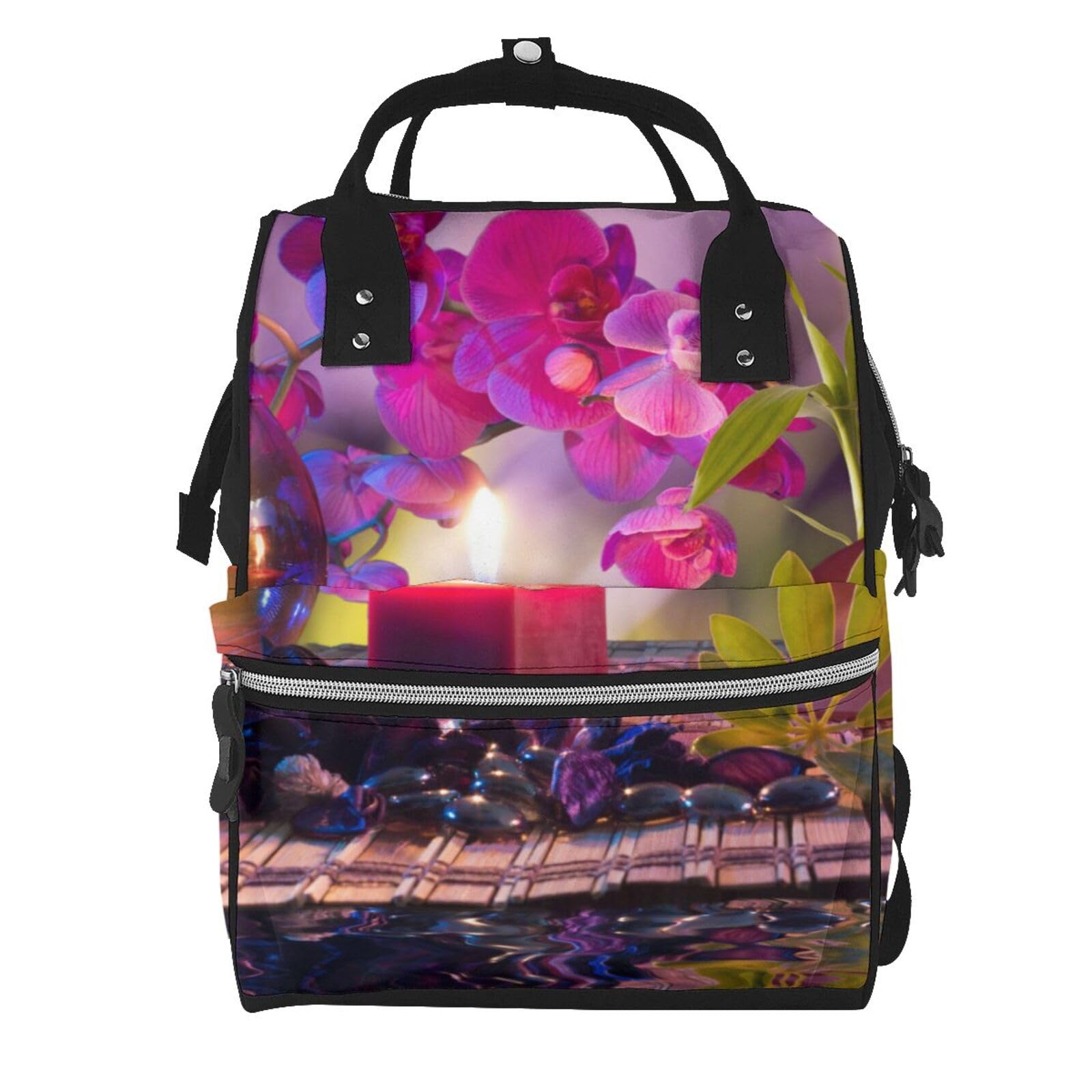 Sac à dos à couches imprimé fleurs pour résoudre le manque d'espace - 7