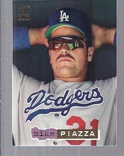 Baseball Trading Card MLB 1994 Topps Stadium Club Dugout Dirt #1 Mike Piazza NM Near Mint Dodgers