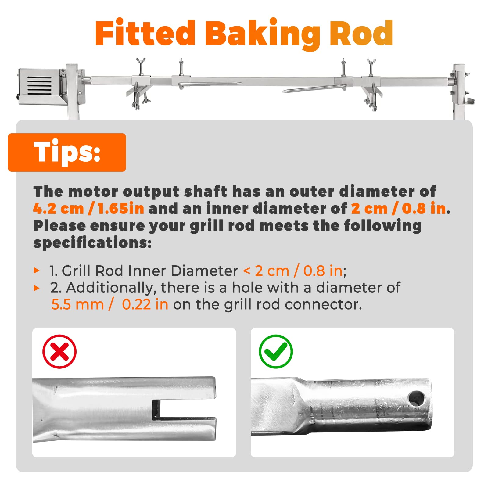 YJINGRUI 45W Grillmotor für Grillspieß, 150-200kg hohes Drehmoment, Grillmotoren, Grillspiess Motor für Hähnchen, Rind und Spanferkel – Ideal für Grillfeste, Camping & Feiern | 150-200kg hohes Drehmoment; 45W Hochleistung