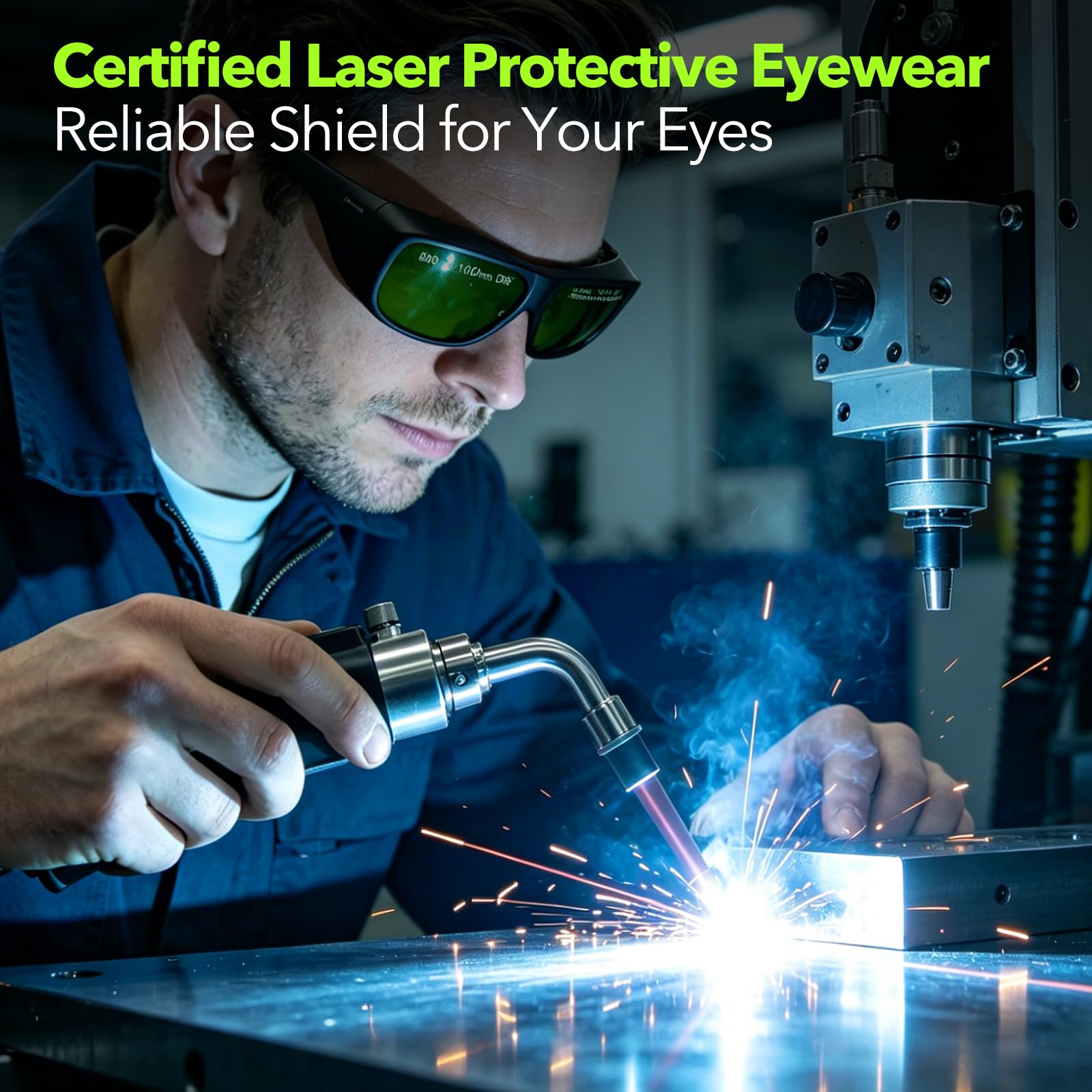 Gafas de seguridad láser, gafas de protección ocular para soldadura láser