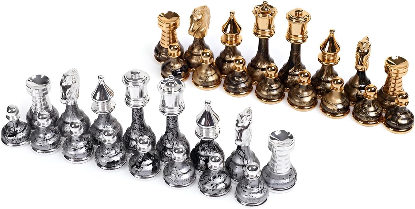 Persian Set Fantasy Version + Wooden Chessboard Marble Top Drawer White Version New