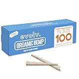 Organic Hemp Pre Rolled Cones Rolling Paper | Size: 1 1/4 (84/26mm) | 100 Count Case | Unbleached, Slow Burning Preroll Cones | Artisan Crafted Rolling Cone