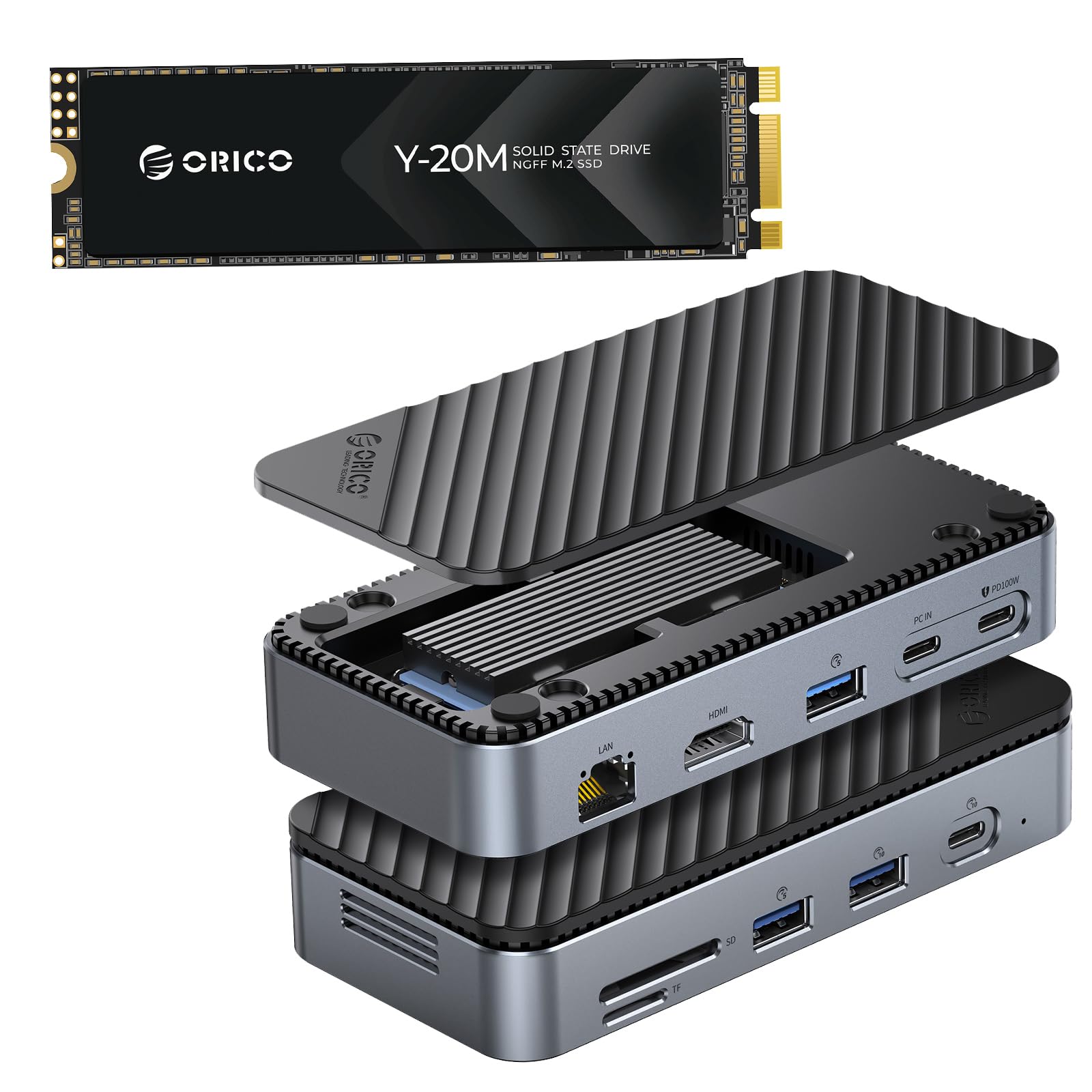 Amazon.com: ORICO Y20M 4TB M.2 SATA SSD and DPM2P9-V1 10-in-1 USB