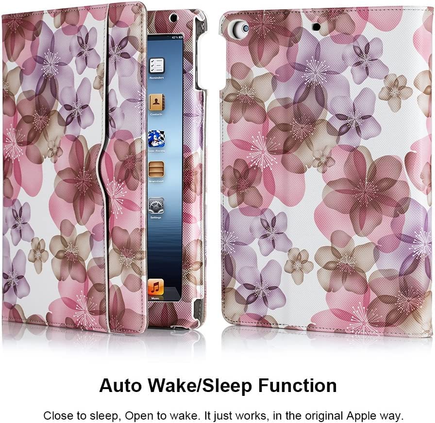 Étui IPad 9,7" 6e/5e Génération Et IPad Air 2/1 - Cuir PU, Poche Documents, Veille/réveil Auto, Motif Marbre