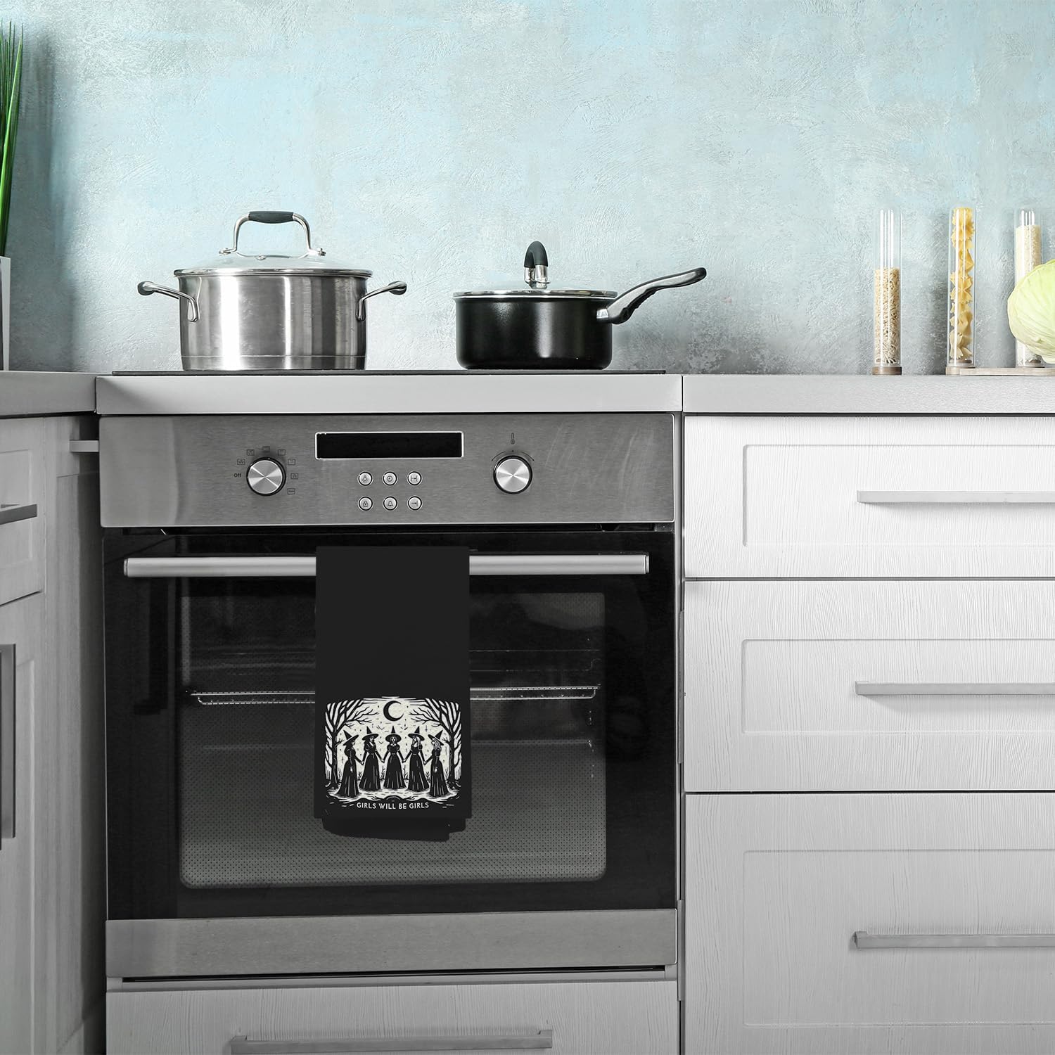 Witchy Halloween Bathroom Decor Towels, Witchy Bathroom Decor, Witchy Gifts Dish Tea Towels, Gothic Spooky Witches Hand Towel for Kitchen, 16x24 Inch - Image 6