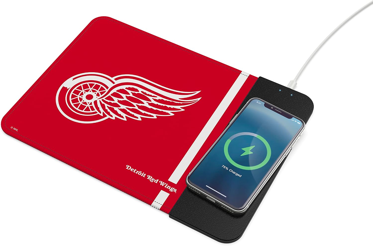 SOAR NHL Wireless Charging Mouse Pad, Detroit Red Wings