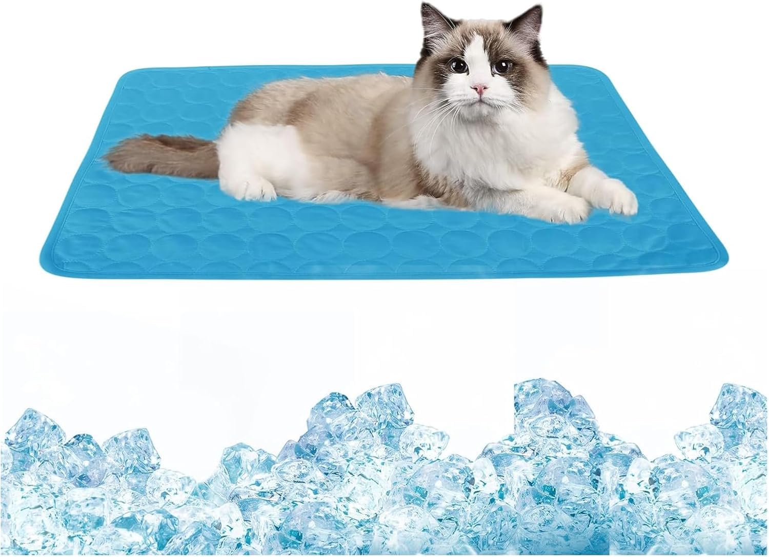 Esterilla de refrigeración para perros, 50 x 40 cm, pequeña esterilla de refrigeración para perros, manta de refrigeración duradera para perros y gatos (70 x 55 cm)