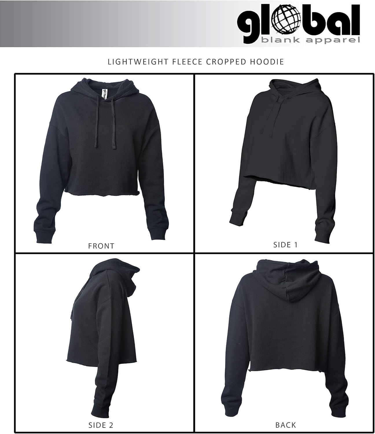 Cropped hoodie blank Clearance