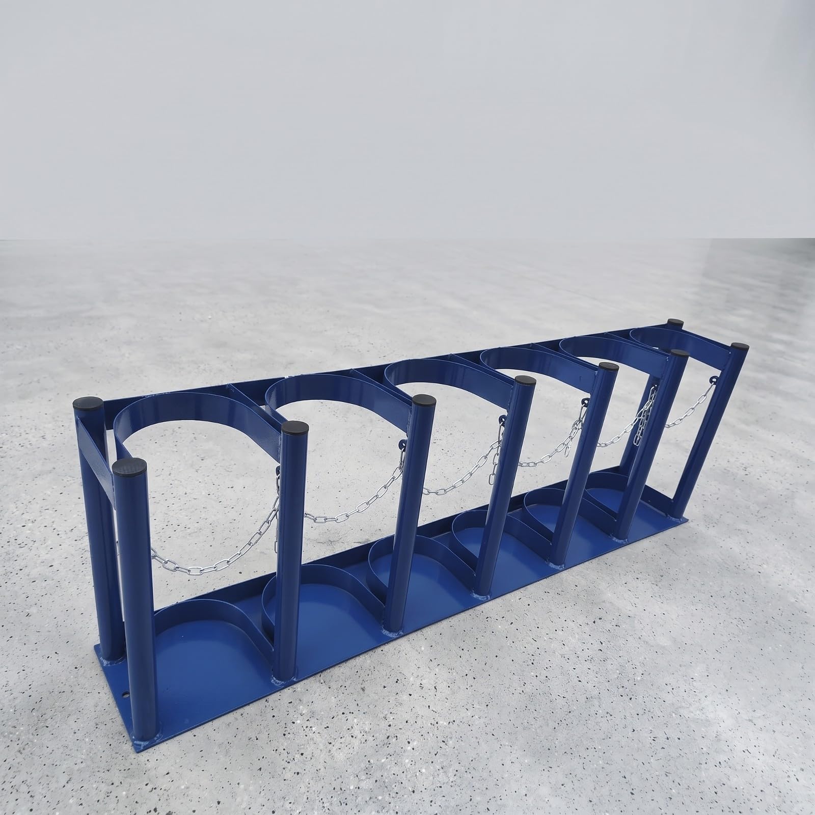 harayaa Soporte Acero para 6 Cilindros Estable | Resistente, Estante para Botellas Gas, Estantería, Almacenamiento Interior, Talleres, Laboratorios, 6-Botella 8l-10l, 8L