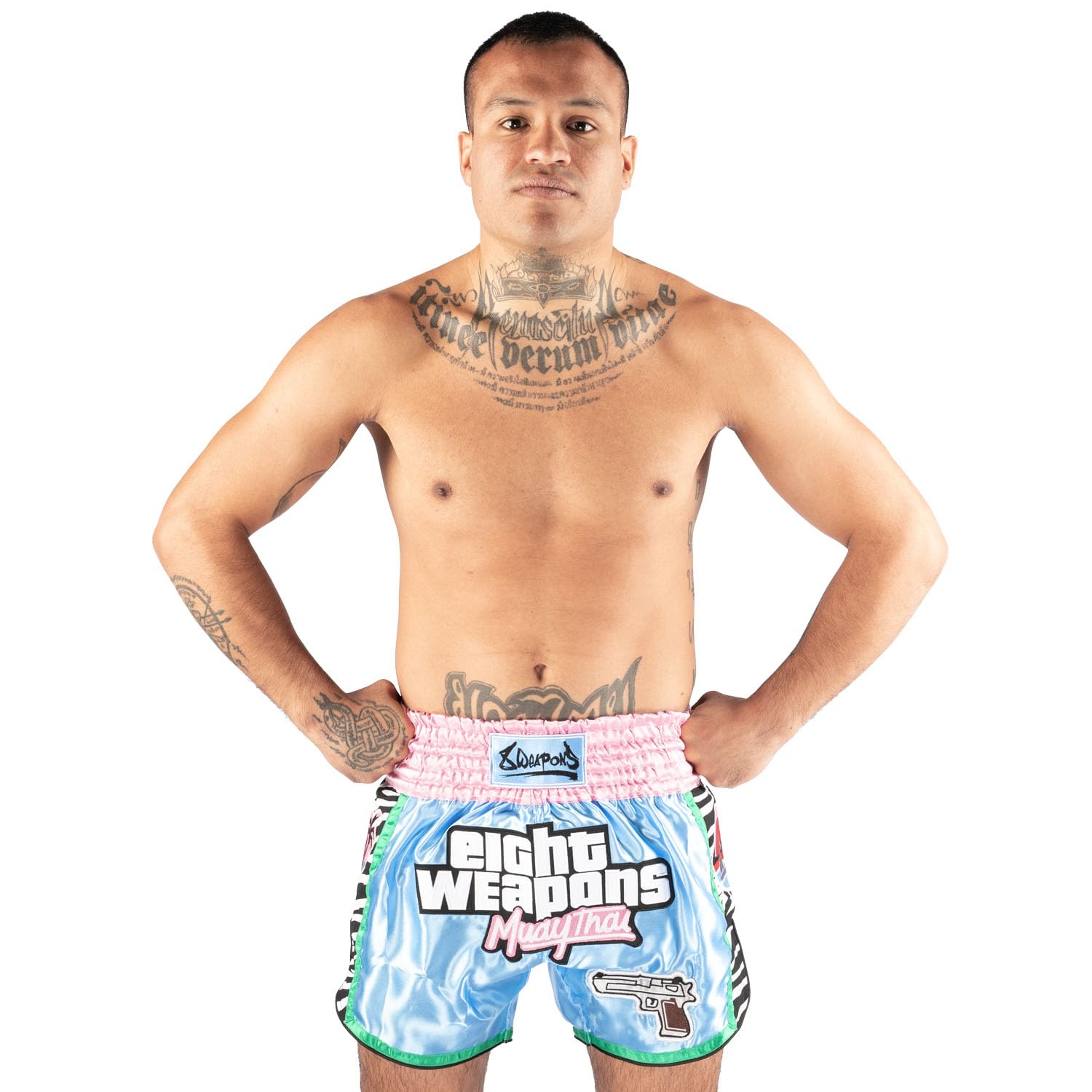 8 Weapons Pantalones cortos de Muay Thai de Miami