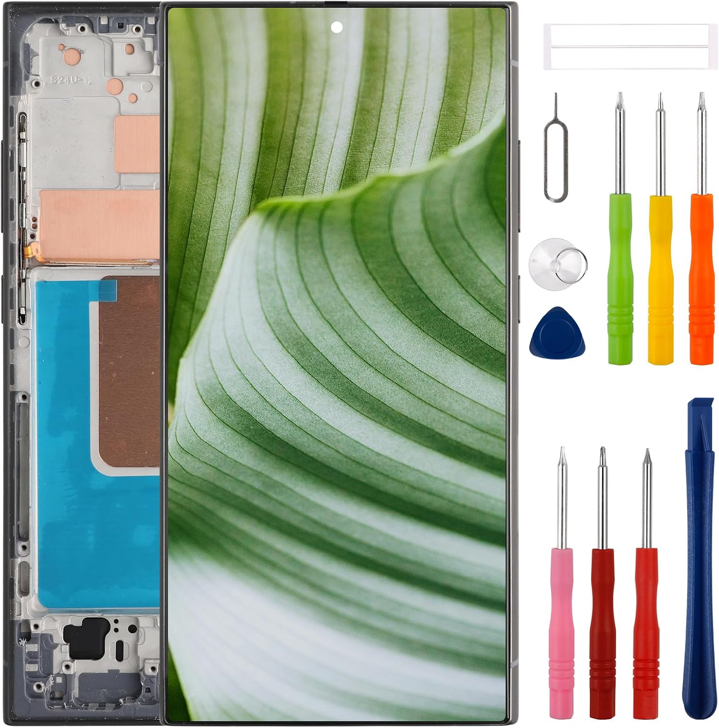 [US Version][with Frame] SWARK New TFT LCD Display for Galaxy S24 Ultra S928U S928W S928A with Upgraded Repair Tools Kit-NO Fingerprint Function
