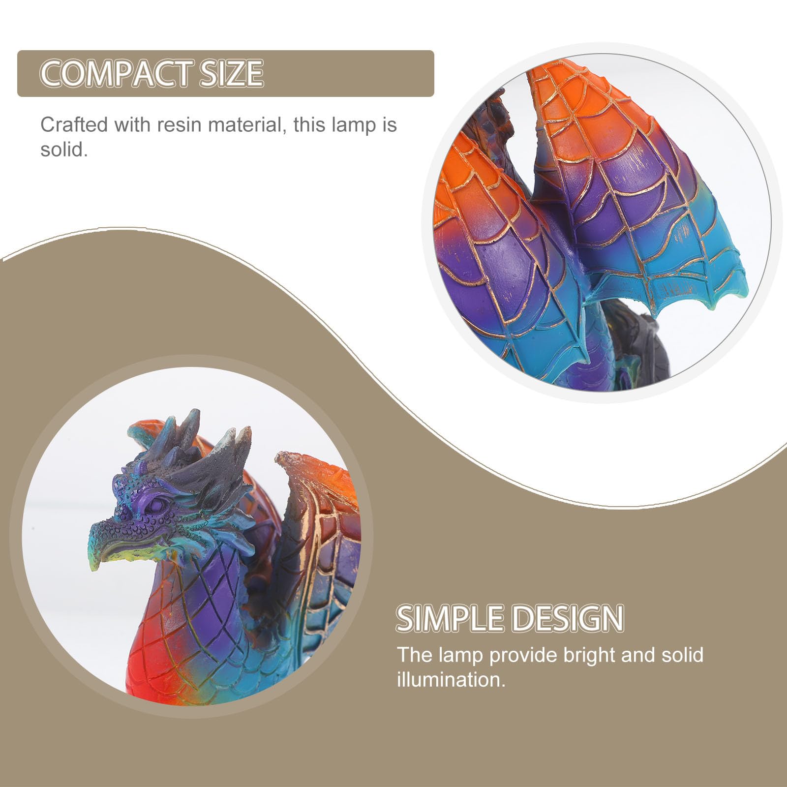Lampe de Table Décorative en Résine Forme Dragon Éclairage D'ambiance Chaude Petite Lampe Veilleuse Esthétique pour Salon et Chambre Animaux Design Unique