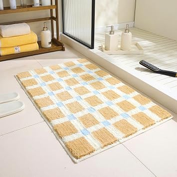 GIB Bathroom Rugs 24"x16", Extra Soft Absorbent Bath Mat for Bathroom Floor