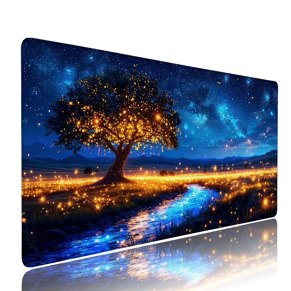Tapis de souris XXL ciel étoilé pour aménager un espace bureau gamer et informatique à la maison - 8