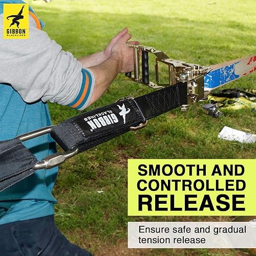 Miniatura 3 de Gibbon Slacklines equipo de liberación lenta Trickline, solución perfecta para una detensión suave y respetuosa con el material de la línea