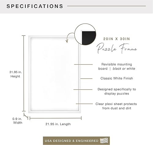 Vista 52 de MCS - Marco para rompecabezas (24.0 x 30.0 pulgadas y más pequeños), color negro (65746)