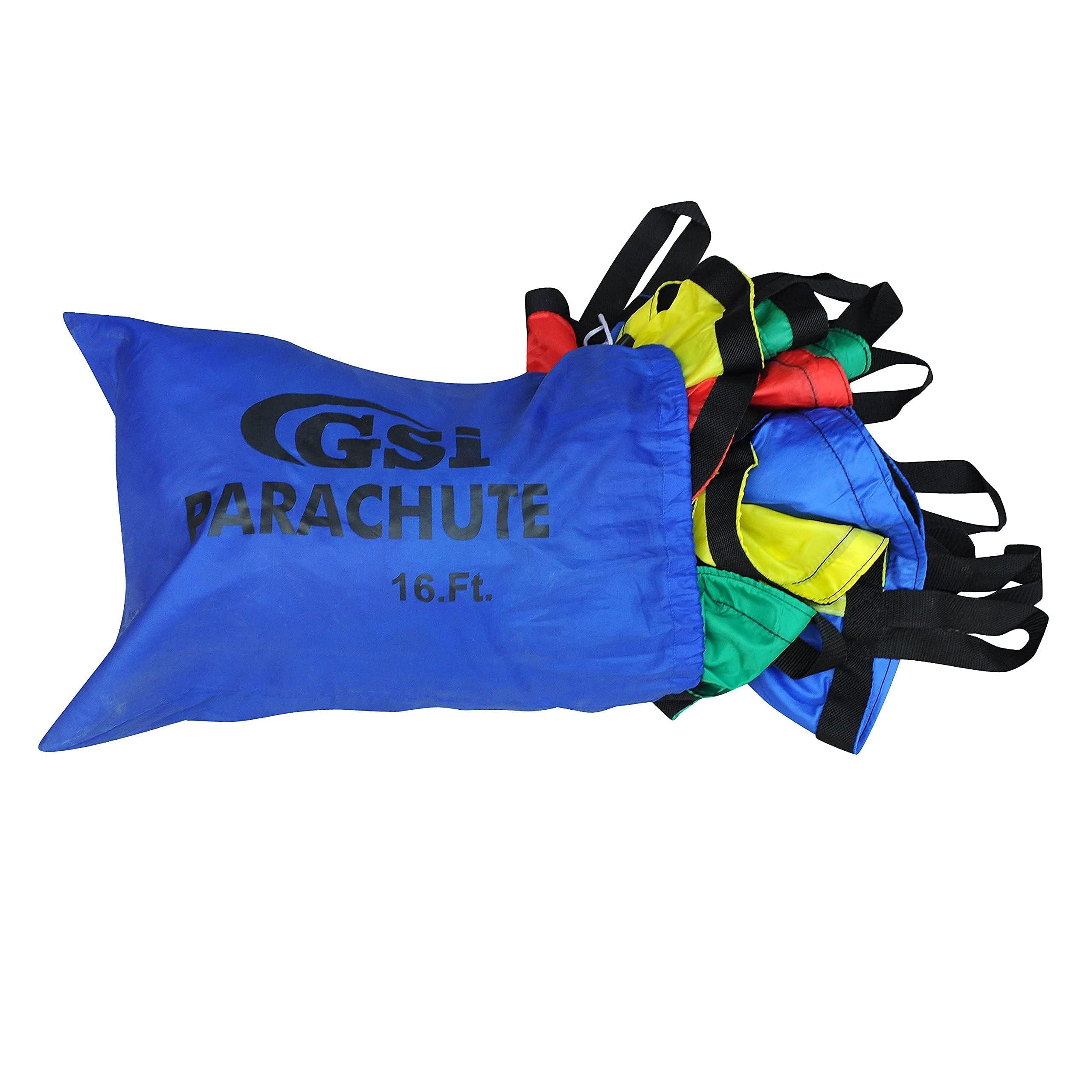 GSI Kids Play Parachute Arc-en-Parachute Toy Game Tente pour Les Enfants Gymnastic Cooperative Play et en Plein air activités Aire de Jeux 6 Pieds