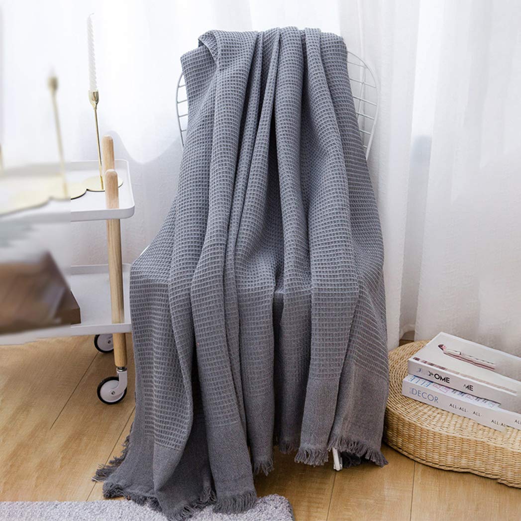 Jeté de lit réversible avec couverture chaude tissée main pour camping