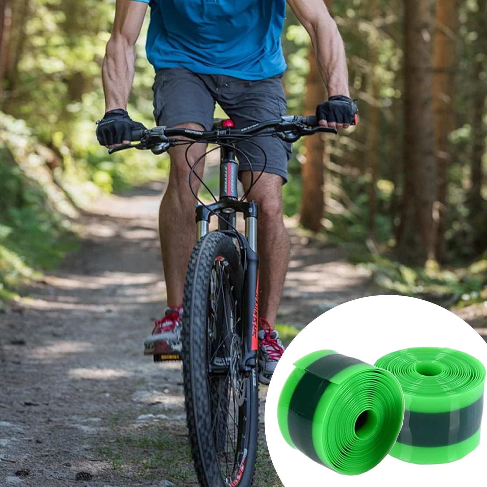 2 protectores antipinchazos para neumáticos de bicicleta, protección antipinchazos, para neumáticos de bicicleta de montaña interiores y exteriores